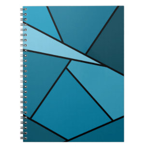 Caderno Espiral Polígono abstratos da cerceta