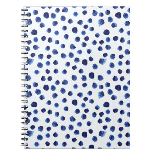 Caderno Espiral Polka Azul: Ponto de Aquarela Sem Vista.