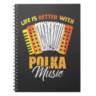 Caderno Espiral Polka Music Accordion Polonês Dancing