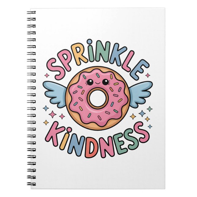Caderno Espiral Polvilhe Gentileza | Donut (Frente)