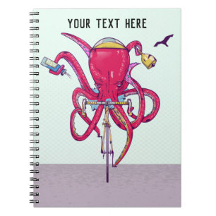 Caderno Espiral Polvo andando de bicicleta