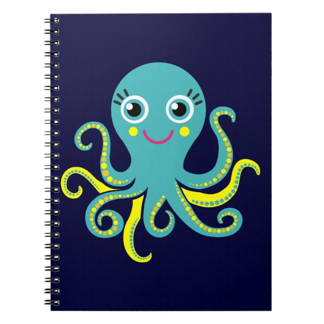 Caderno Espiral Polvo azul e amarelo (Frente)