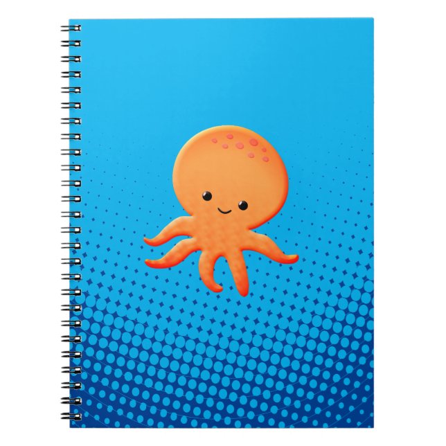 Caderno Espiral Polvo Bebê de Desenho Fofo (Frente)