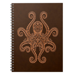Caderno Espiral Polvo intrincado de Brown