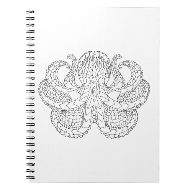 Caderno Espiral Polvo modelado étnico (Frente)