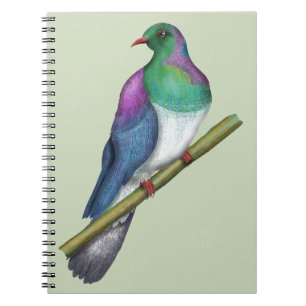 Caderno Espiral Pombo Kereru Wood