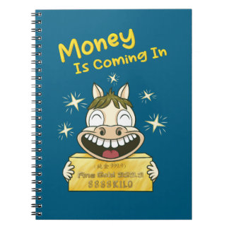 Caderno Espiral Pônei de Manifestação de Riqueza Kawaii Personaliz