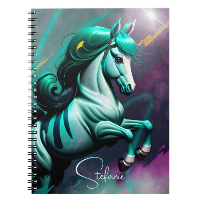 Caderno Espiral Pôneo Espírito 3d, bonito 24 (Frente)