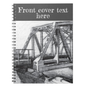 Caderno Espiral Ponte antiga pencilartMonocromo