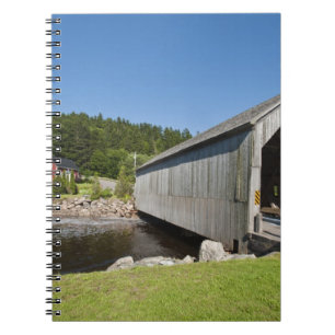 Caderno Espiral Ponte coberto do rio irlandês, St. Martins, Novo
