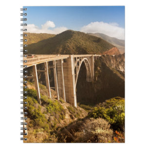 Caderno Espiral Ponte de Bixby, Sur grande, Califórnia, EUA