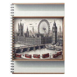 Caderno Espiral ponte de Londres do livro de notas