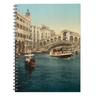 Caderno Espiral Ponte de Rialto e canal grande, Veneza