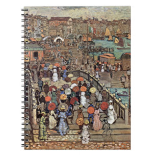 Caderno Espiral Ponte Della Paglia, Veneza por Maurice Prendergast