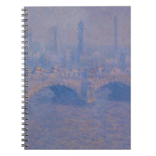 Caderno Espiral Ponte do Waterloo de Claude Monet