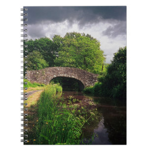 Caderno Espiral Ponte sobre Canal em Brecon, País de Gales