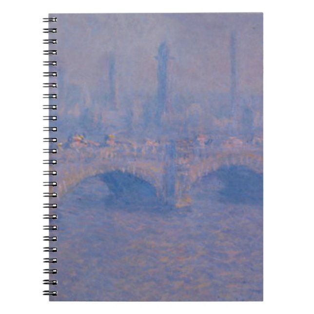 Caderno Espiral Ponte Waterloo de Claude Monet (Frente)