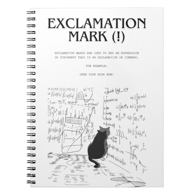 Caderno Espiral Ponto de Exclamação (Frente)