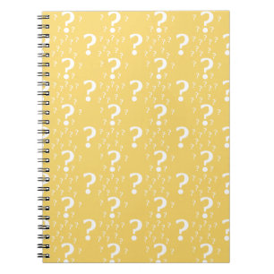 Caderno Espiral Ponto de interrogação misterioso quebra-cabeça ama