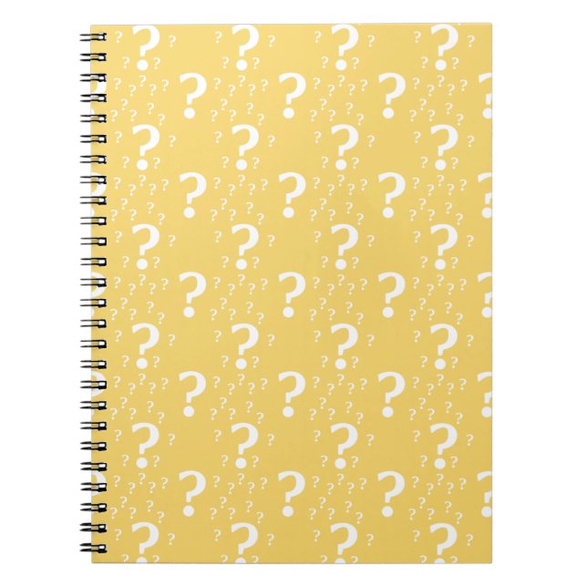 Caderno Espiral Ponto de interrogação misterioso quebra-cabeça ama (Frente)