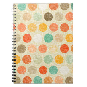 Caderno Espiral ponto vintage