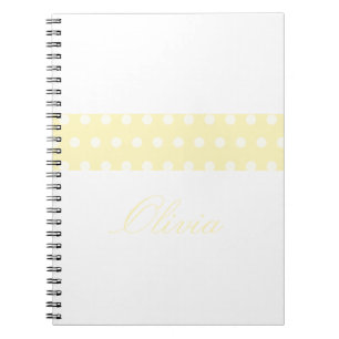 Caderno Espiral Pontos Amarelos Poka