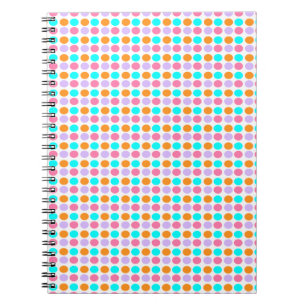 Caderno Espiral Pontos coloridos