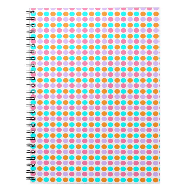 Caderno Espiral Pontos coloridos (Frente)