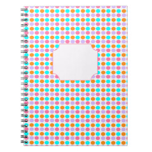 Caderno Espiral Pontos coloridos