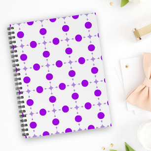 Caderno Espiral Pontos Polka Roxos, Padrão de Pontos Polka, Pontos