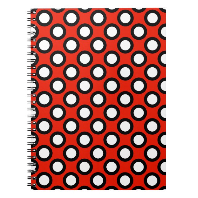 Caderno Espiral Pontos retrorreflectores circulados, vermelhos, pr (Frente)