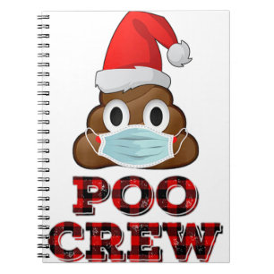 Caderno Espiral Poo de Natal Camisa de Camisa de Rosto de Máscara