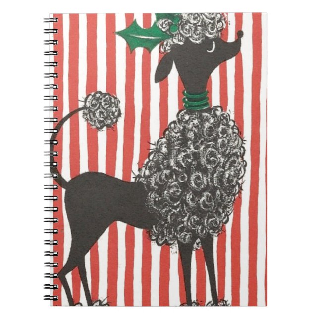 Caderno Espiral Poodle de Natal (Frente)