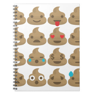 Caderno Espiral poop emojis