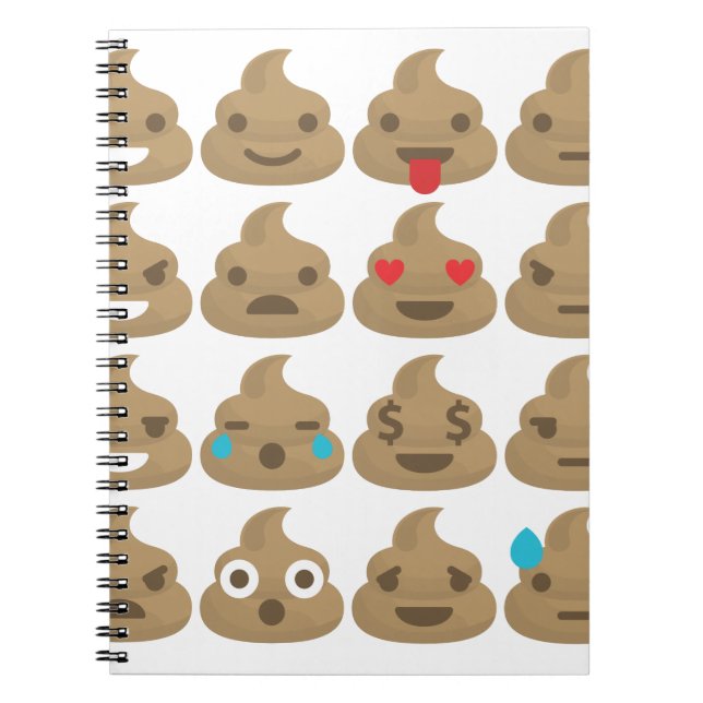 Caderno Espiral poop emojis (Frente)