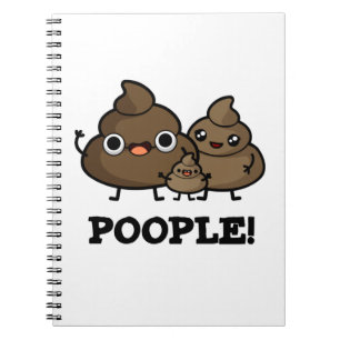 Caderno Espiral Poople Funny Poop People Pun