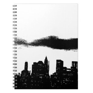 Caderno Espiral Pop Art Black White NYC Nova Iorque