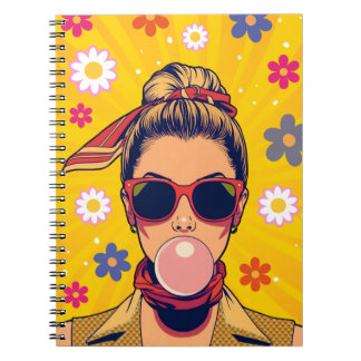 Caderno Espiral Pop Art Colorido Arte Moderna Vibrante