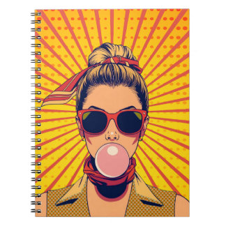 Caderno Espiral Pop Art Colorido Arte Moderna Vibrante