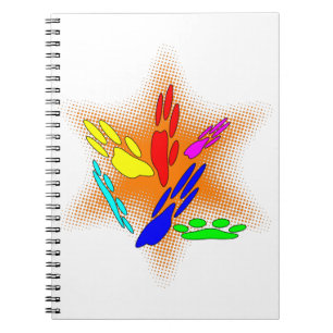 Caderno Espiral Pop Art Dog Paw Prints