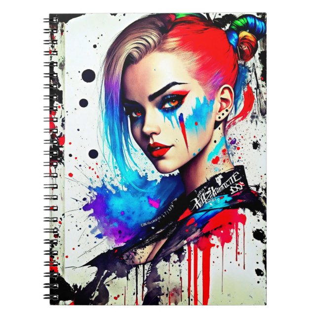 Caderno Espiral Pop Art Girl (Frente)