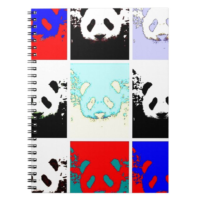Caderno Espiral Pop Art Panda (Frente)