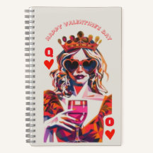 Caderno Espiral Pop Art Rainha de Copas