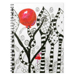 Caderno Espiral Pop da floresta fantástica de Zendoodle do balão