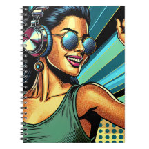 Pop de Arte em Fones de ouvido Dançando