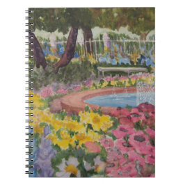 Caderno Espiral Poppies de Jardim do Prescott Park Portsmouth NH