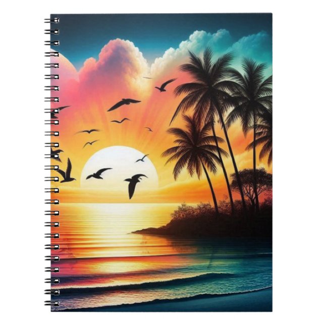 Caderno Espiral Pôr do sol (Frente)