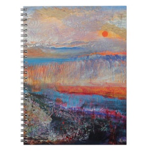 Caderno Espiral Por do sol 2013 do pântano