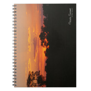 Caderno Espiral Por do sol da acácia