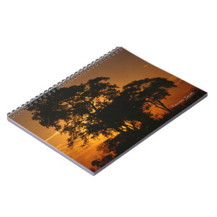 Caderno Espiral Por do sol do savana